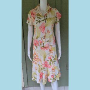 KAUA'IANA Hawaii Floral Skirt Top Set Outfit